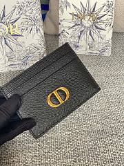 Bagsaaa Dior 30 Montaigne Five-Slot Card Holder Black Grained Calfskin - 3