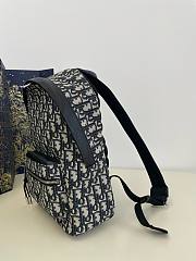 Bagsaaa Dior Rider Oblique Blue Canvas Backpack - 24x9x32cm - 6