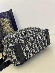 Bagsaaa Dior Rider Oblique Blue Canvas Backpack - 24x9x32cm - 4