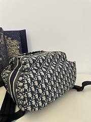 Bagsaaa Dior Oblique Canvas Blue Backpack - 35x41x15cm - 5