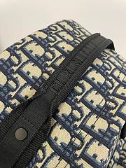 Bagsaaa Dior Oblique Canvas Blue Backpack - 35x41x15cm - 3