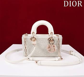Bagsaaa Dior Lady D Joy Micro Pearl Bag - 16.5x6x10cm