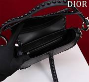 Bagsaaa Dior Saddle Studded In Black - 25.5x20x6.5cm - 3
