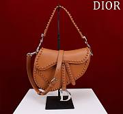 	 Bagsaaa Dior Saddle Studded In Brown - 25.5x20x6.5cm - 1