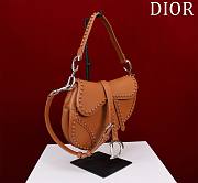 	 Bagsaaa Dior Saddle Studded In Brown - 25.5x20x6.5cm - 6