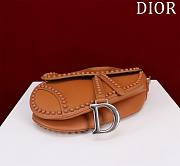 	 Bagsaaa Dior Saddle Studded In Brown - 25.5x20x6.5cm - 5