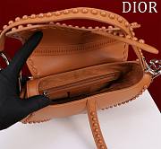 	 Bagsaaa Dior Saddle Studded In Brown - 25.5x20x6.5cm - 2