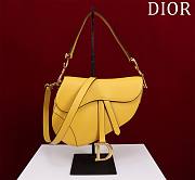 Bagsaaa Dior Saddle Medium Yellow With Strap - 25.5x20x6.5cm  - 1