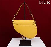 Bagsaaa Dior Saddle Medium Yellow With Strap - 25.5x20x6.5cm  - 4