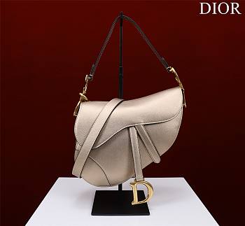 	 Bagsaaa Dior Saddle Medium Bronze With Strap - 25.5x20x6.5cm