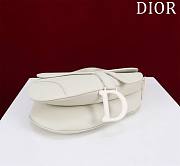 	 Bagsaaa Dior Saddle Medium All White With Strap - 25.5x20x6.5cm - 6