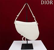 	 Bagsaaa Dior Saddle Medium All White With Strap - 25.5x20x6.5cm - 2