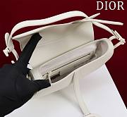 	 Bagsaaa Dior Saddle Medium All White With Strap - 25.5x20x6.5cm - 3