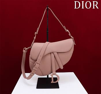 	 Bagsaaa Dior Saddle Medium All Pink With Strap - 25.5x20x6.5cm
