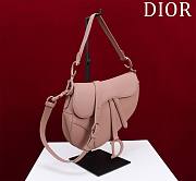 	 Bagsaaa Dior Saddle Medium All Pink With Strap - 25.5x20x6.5cm - 3