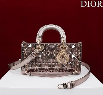 Bagsaaa Dior Lady D - Joy Diamond Bronze Bag - 26x13.5x5cm