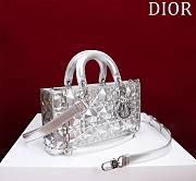 Bagsaaa Dior Lady D - Joy Diamond Silver Bag - 26x13.5x5cm - 6