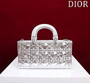 Bagsaaa Dior Lady D - Joy Diamond Silver Bag - 26x13.5x5cm - 3