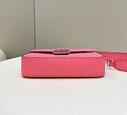 	 Bagsaaa Fendi Baguette Pink Selleria bag with oversize topstitching - 28x6.5x15cm - 6