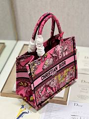 Bagsaaa Dior Small Book Tote Celestial Pink Multicolor Toile de Jouy Voyage Embroidery - 4