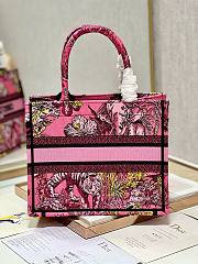 Bagsaaa Dior Small Book Tote Celestial Pink Multicolor Toile de Jouy Voyage Embroidery - 3