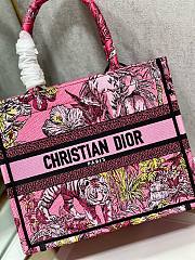 Bagsaaa Dior Small Book Tote Celestial Pink Multicolor Toile de Jouy Voyage Embroidery - 2
