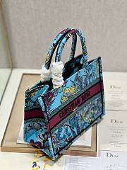 Bagsaaa Dior Small Book Tote Celestial Blue Multicolor Toile de Jouy Voyage Embroidery - 6