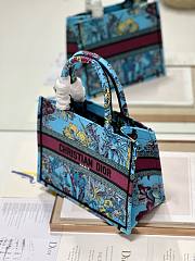 Bagsaaa Dior Small Book Tote Celestial Blue Multicolor Toile de Jouy Voyage Embroidery - 2