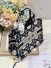 	 Bagsaaa Dior Medium  Book Tote Blue Macrocannage Embroidery - 3