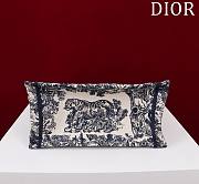 	 Bagsaaa Dior Small Book Tote Ecru and Navy Blue Toile de Jouy Embroidery - 26x22x8cm - 5