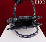 Bagsaaa Dior Small Book Tote Ecru and Dark Blue Toile de Jouy Embroidery - 26x22x8cm - 5