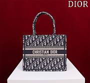 Bagsaaa Dior Small Book Tote Oblique Canvas Blue - 26x22x8cm - 1