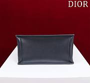 Bagsaaa Dior Small Dior Book Tote Blue Oblique Embroidery and Calfskin (26.5 x 21 x 14 cm) - 3