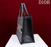 	 Bagsaaa Dior Medium Dior Book Tote Blue Dior Oblique Embroidery and Calfskin  - 5