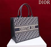 	 Bagsaaa Dior Medium Dior Book Tote Blue Dior Oblique Embroidery and Calfskin  - 3