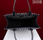 	 Bagsaaa Dior Medium Dior Book Tote Blue Dior Oblique Embroidery and Calfskin  - 4