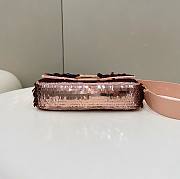 Bagsaaa Fendi Baguette Pink sequin and leather bag - 27x15x6cm - 4