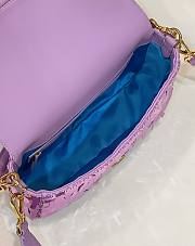 Bagsaaa Fendi Baguette Purple sequin and leather bag - 27x15x6cm - 3