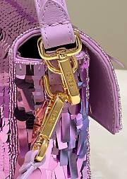 Bagsaaa Fendi Baguette Purple sequin and leather bag - 27x15x6cm - 2