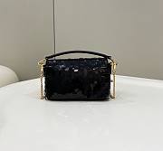 	 Bagsaaa Fendi Mni Baguette Black sequin and leather bag - 19*5*11cm - 6