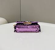 	 Bagsaaa Fendi Mni Baguette Purple sequin and leather bag - 19*5*11cm - 5