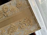 	 Bagsaaa Dior Book Tote Large Beige D-Lace Flower Embroidery with 3D Macramé Effect - 4