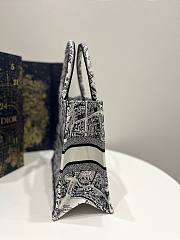 Bagsaaa Dior Book Tote Medium Black Plan de Paris Embroidery - 36cm - 5