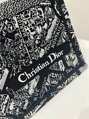 Bagsaaa Dior Book Tote Medium Black Plan de Paris Embroidery - 42cm - 6