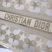 Bagsaaa Dior Medium Book Tote White & Gold -Toned Embroidery - 2