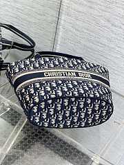 Bagsaaa Dior Hat Basket Bag Oblique Blue Embroidery - 6