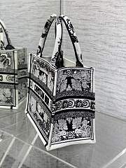 Bagsaaa Dior Small Book Tote Black Butterfly Bandana Embroidery 26cm - 6