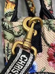 	 Bagsaaa Dior Phone Book Tote Beige Petites Fleurs Embroidery - 13.5*5*18cm - 2