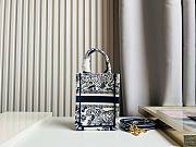 Bagsaaa Dior Phone Book Tote Ecru and White Toile de Jouy Embroidery - 13.5*5*18cm - 5