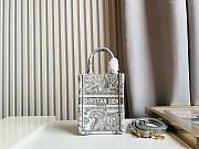 Bagsaaa Dior Phone Book Tote Grey Toile de Jouy Embroidery - 13.5*5*18cm - 1